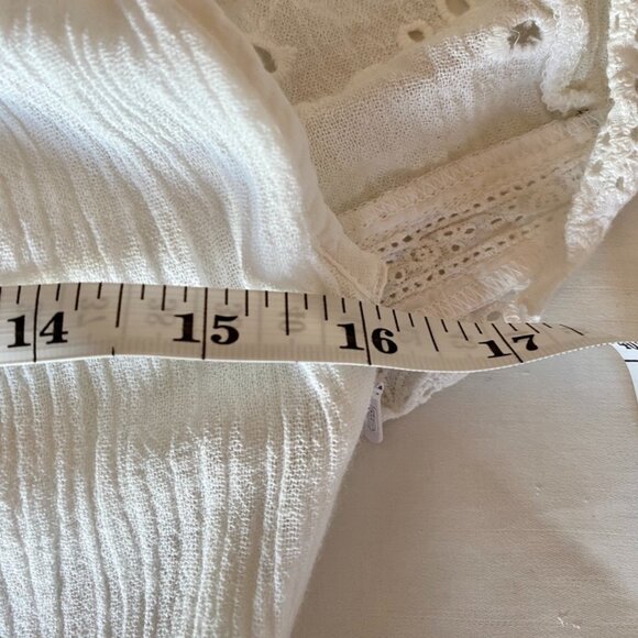 Free People White Lace Eyelet Prairie Midi Dress - Picture 13 of 16